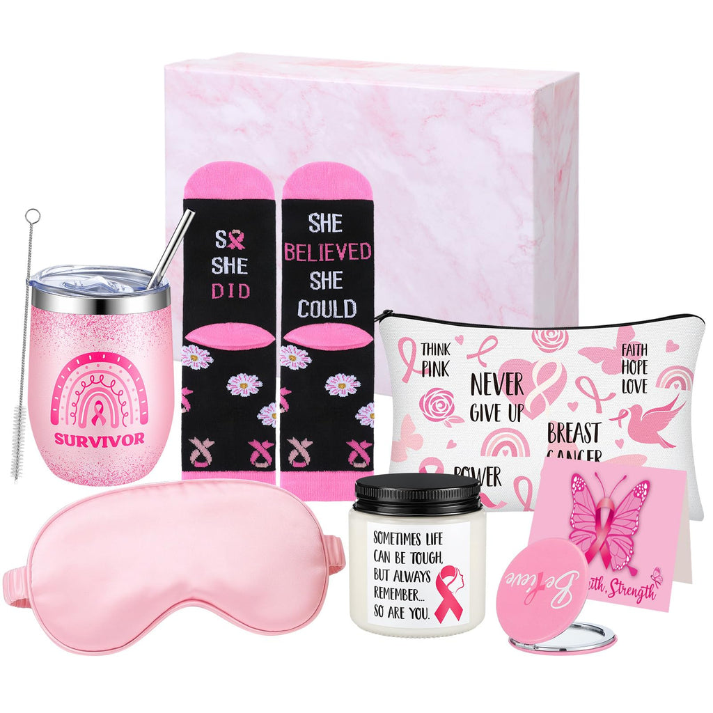 8 Pcs Breast Cancer Basket U16368
