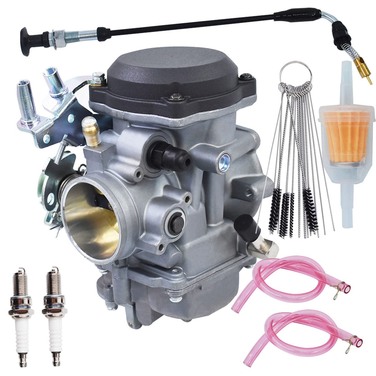 Carburetor with Fuel Filter Choke Cable Spark Plug J31772