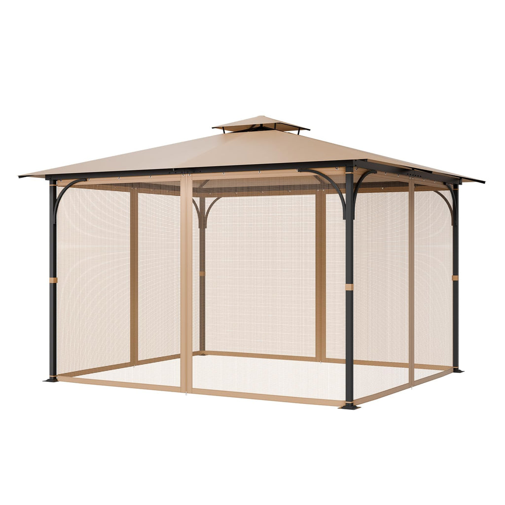 10 x 12 x 7 FT Gazebo Netting Replacement 4-Panel Sidewall Mesh Net F662