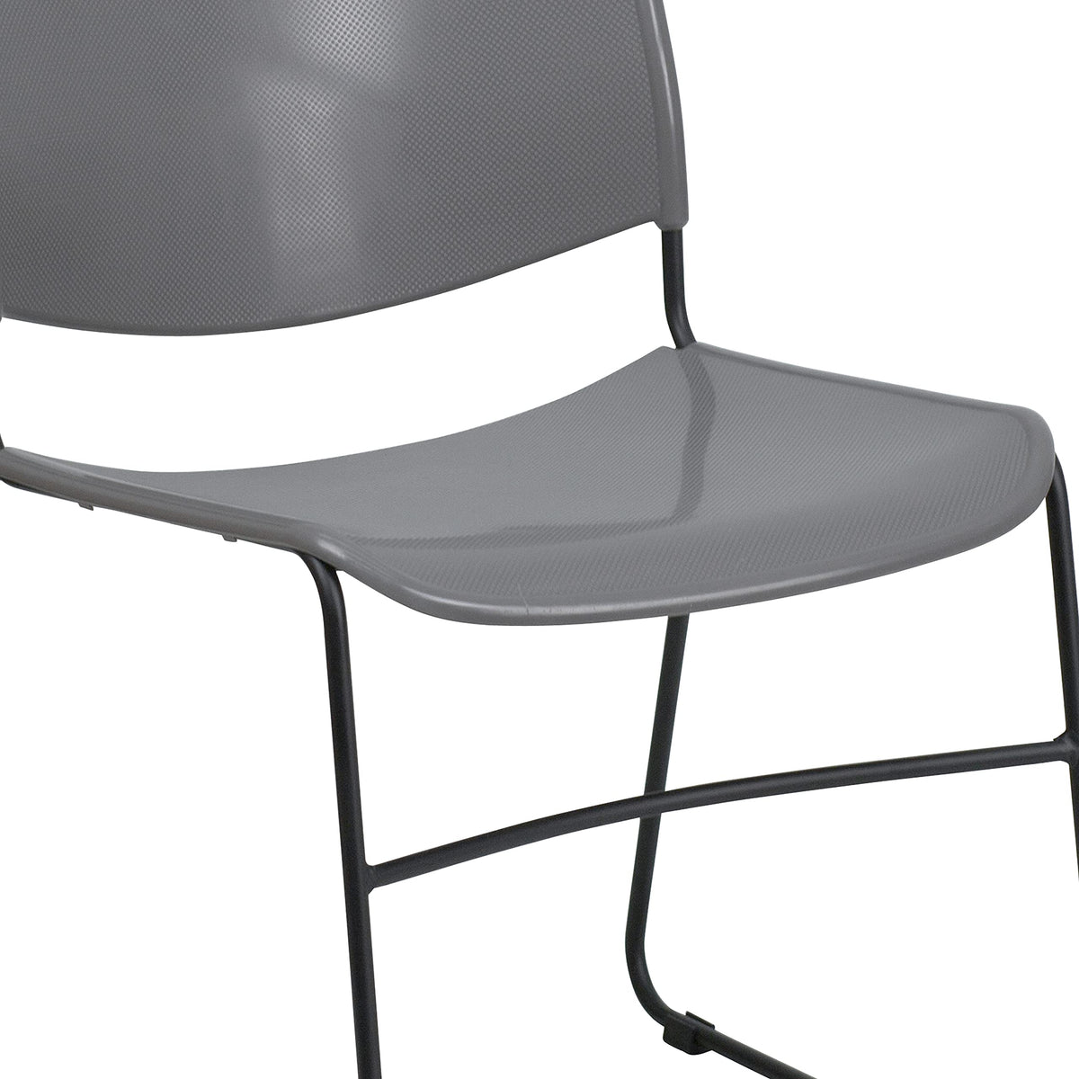 Gray 4 Pack Stack Chair with Black Frame X595