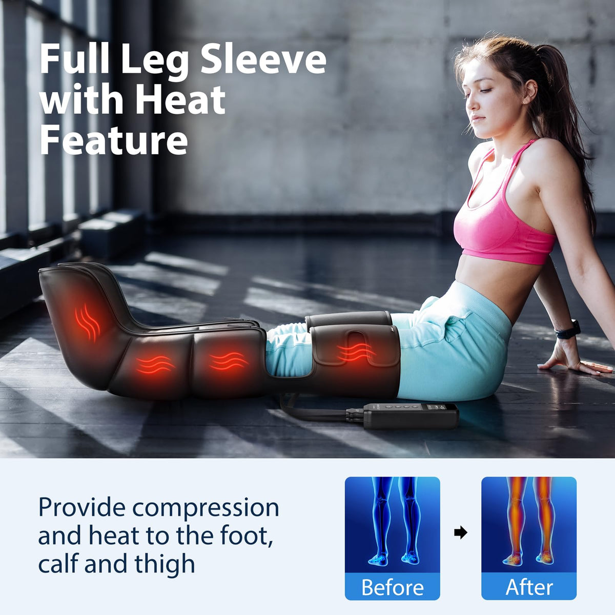 Leg Massager with Heat and Air Compression H27729