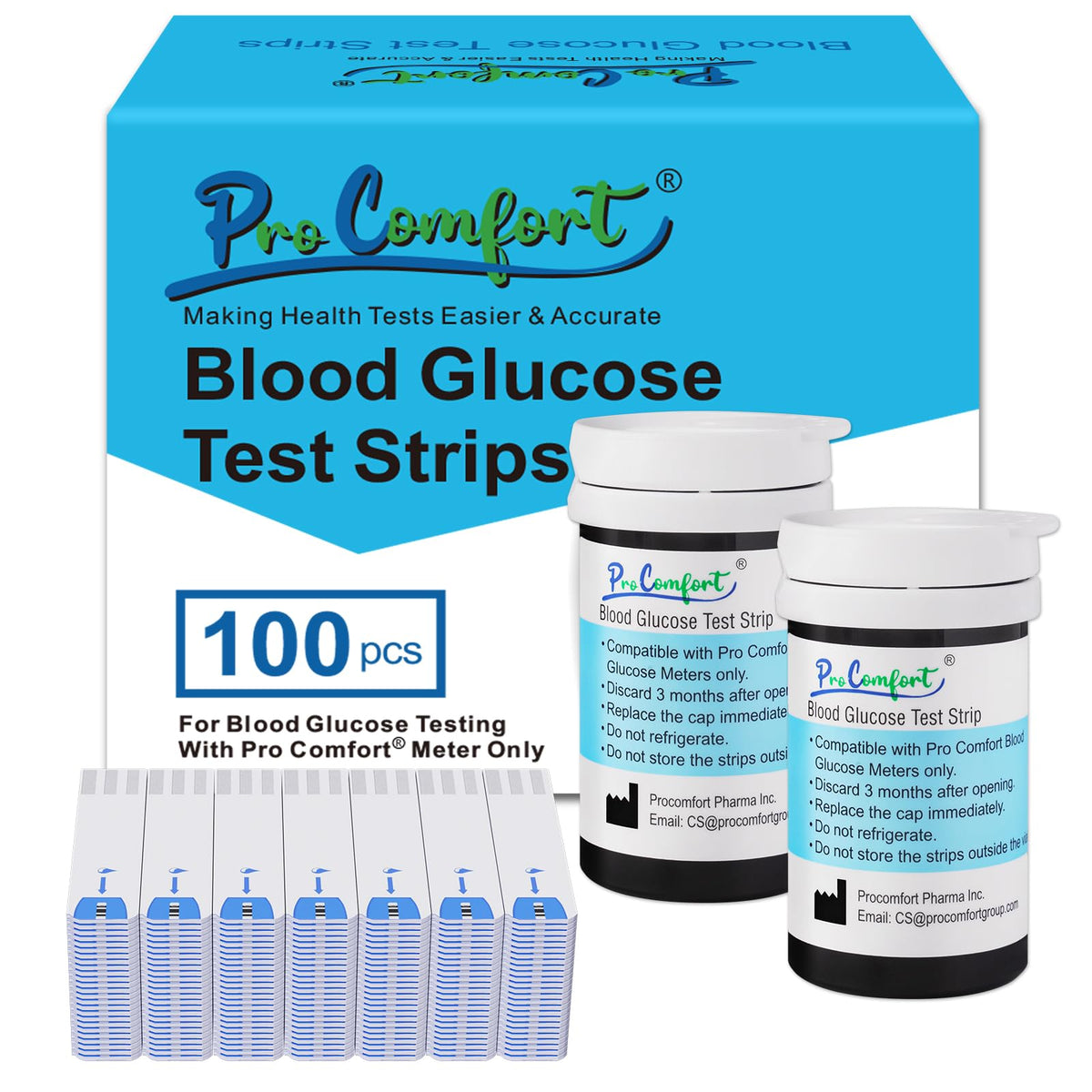 Glucose Test Strips 100 Count No Coding P9245