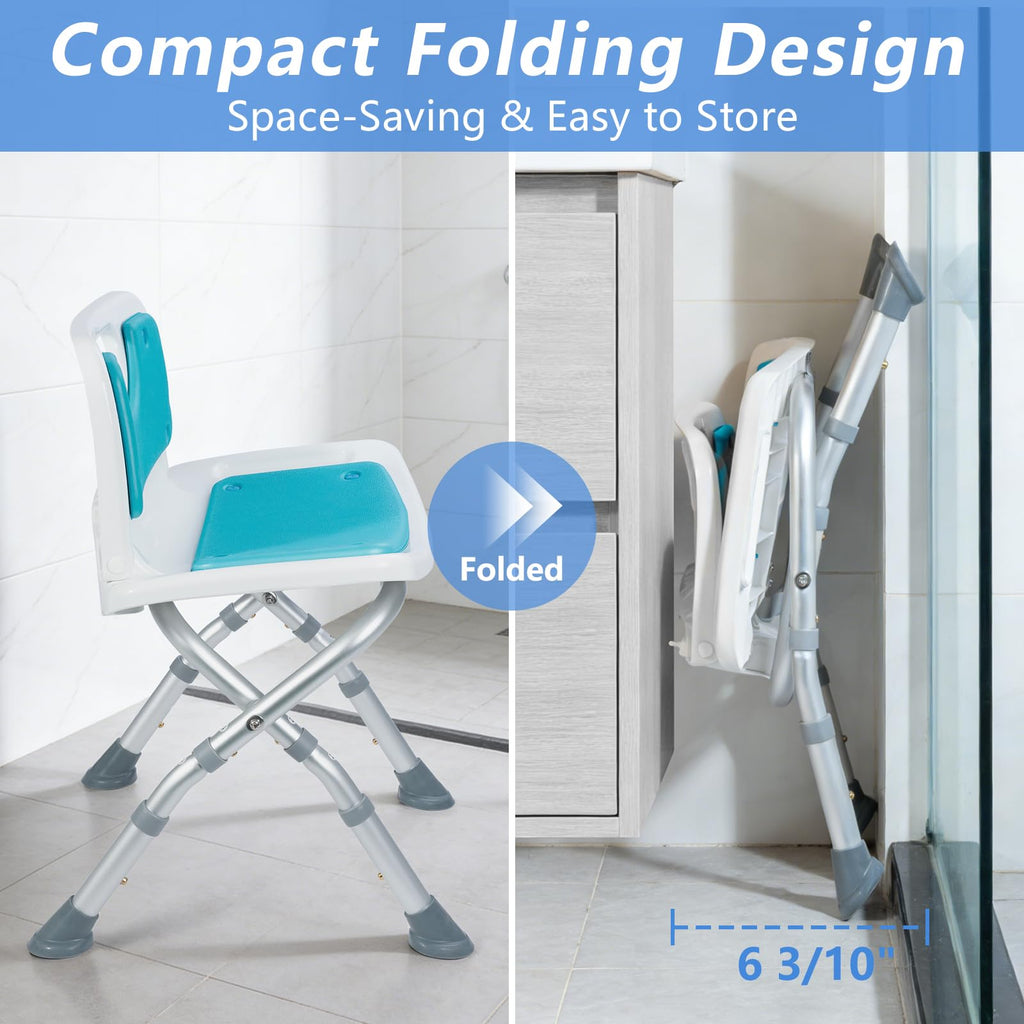 Folding Shower Chair with EVA Padded Seat F350833