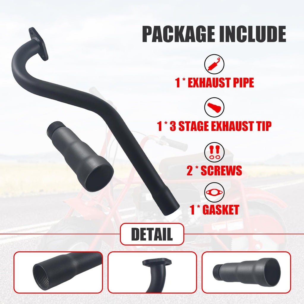 Mini Bike Exhaust Pipe Muffler Black Z656