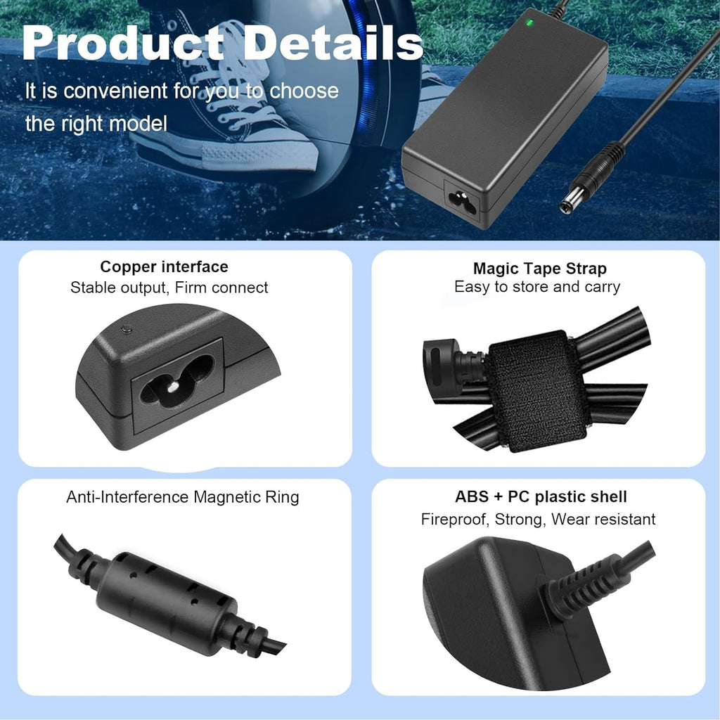 42V 2A Electric Scooter Charger with 7 Plugs P3129