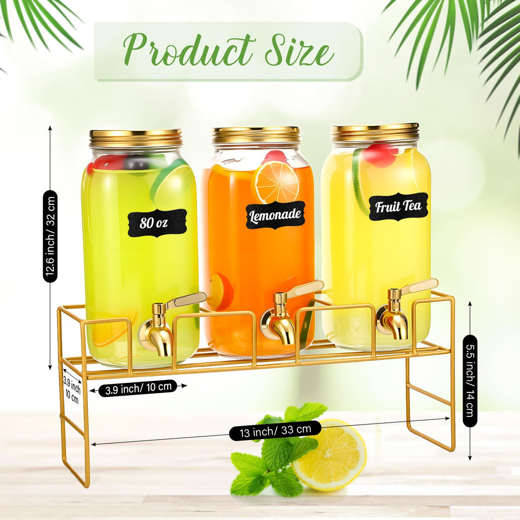 80 oz Glass Beverage Dispenser with Stand L6456
