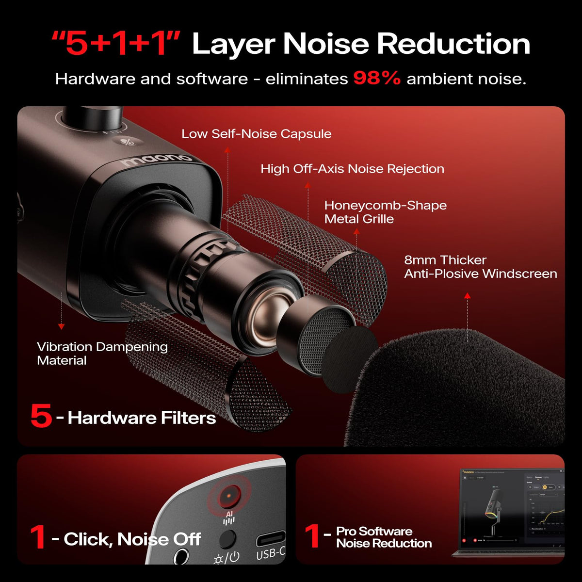 Wireless Dynamic Gaming Microphone C290