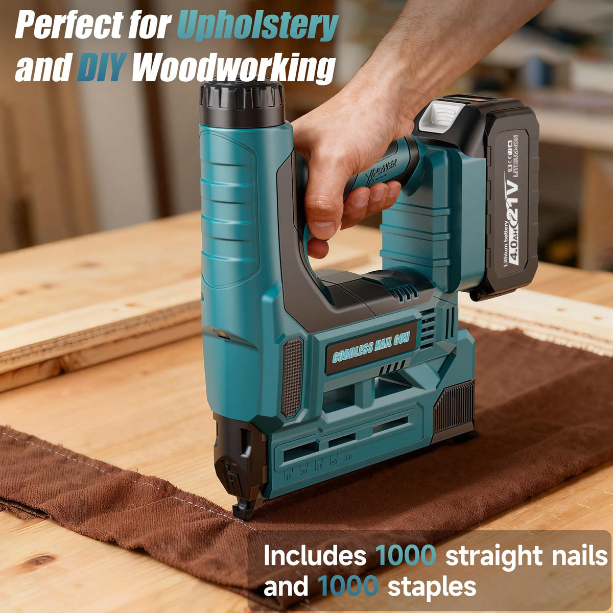 18 Gauge 2 in 1 Cordless Brad Nailer & Staple Gun V45739