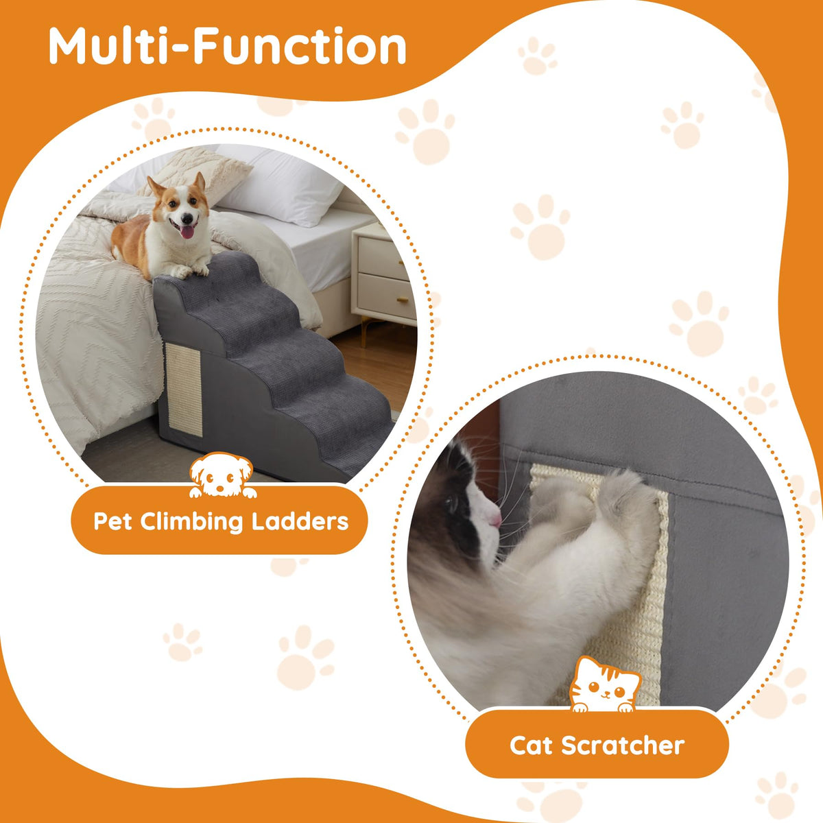 Dog Stairs 2-Step Grey Y270
