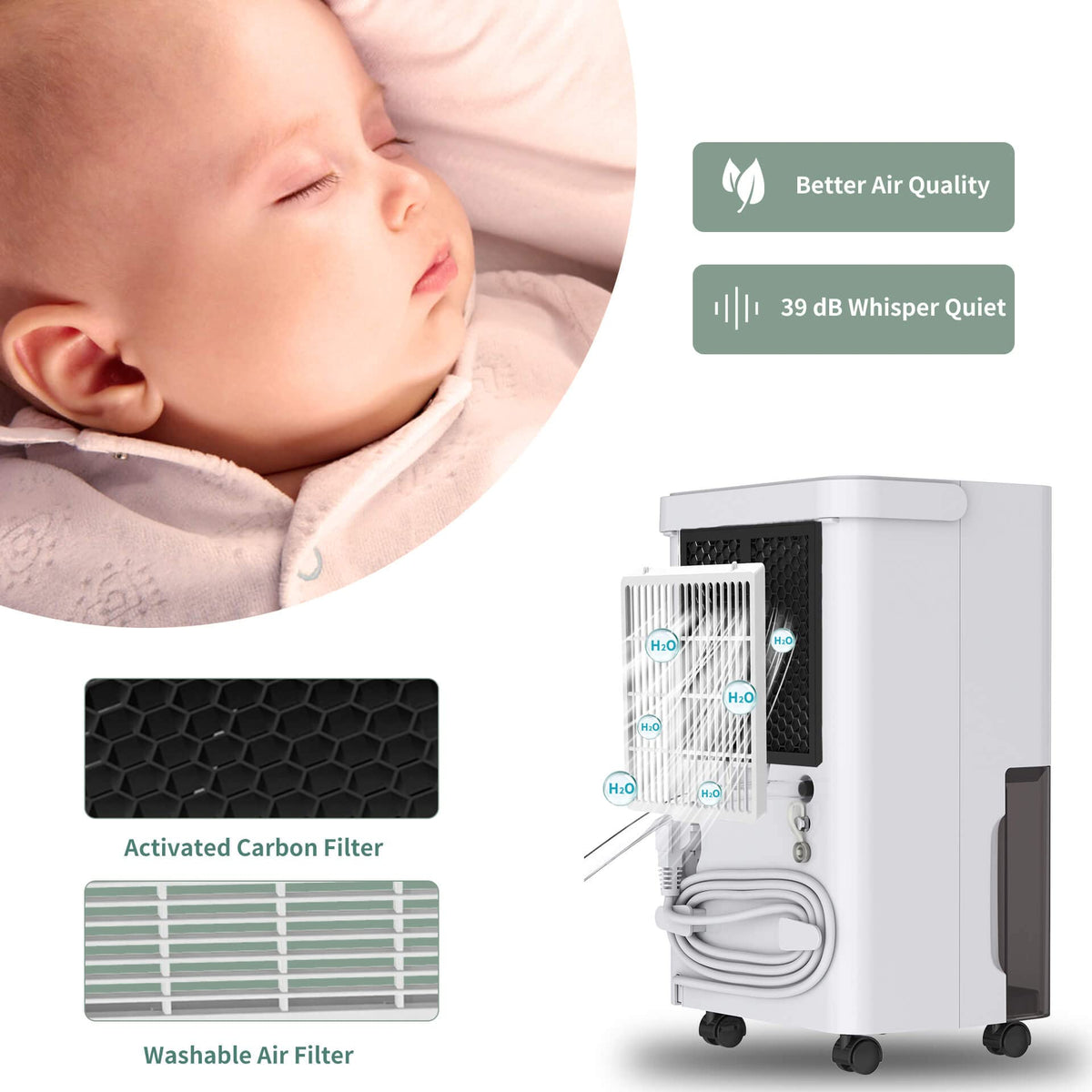 30 Pint Dehumidifier with Activated Carbon Filter R957539