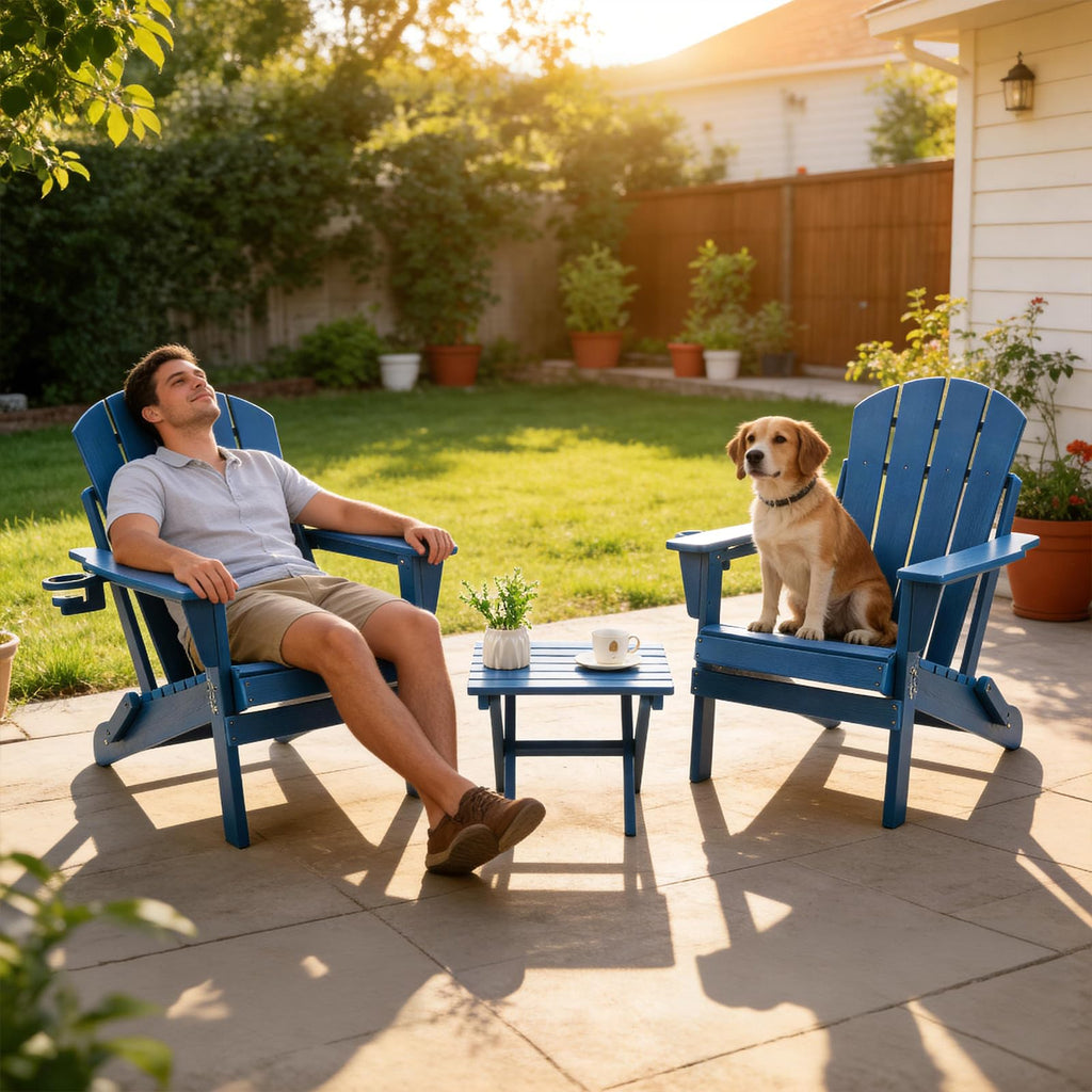 Folding Adirondack Chair with Cup Holders L223111