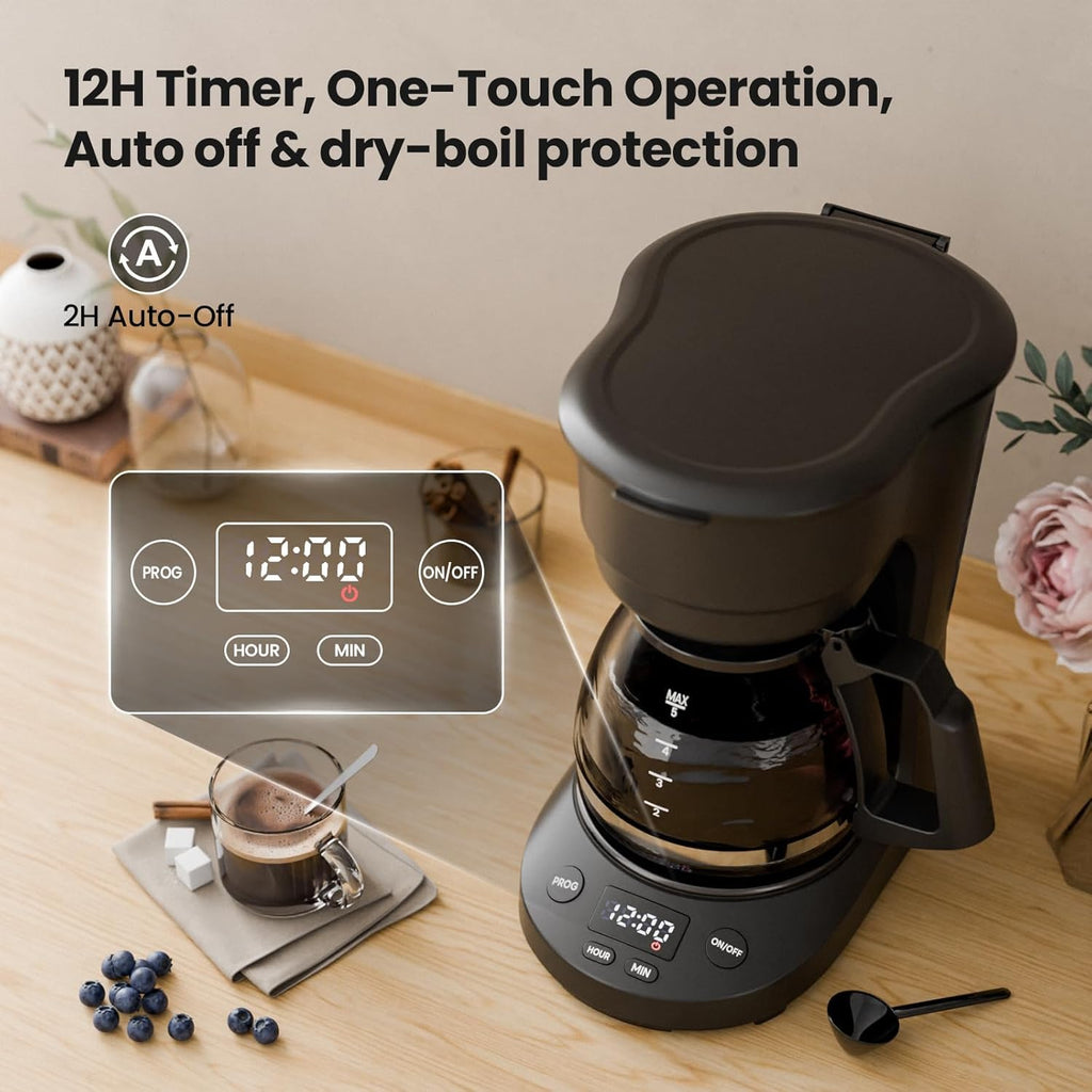 5 Cup Drip Coffee Maker with Timer V423774