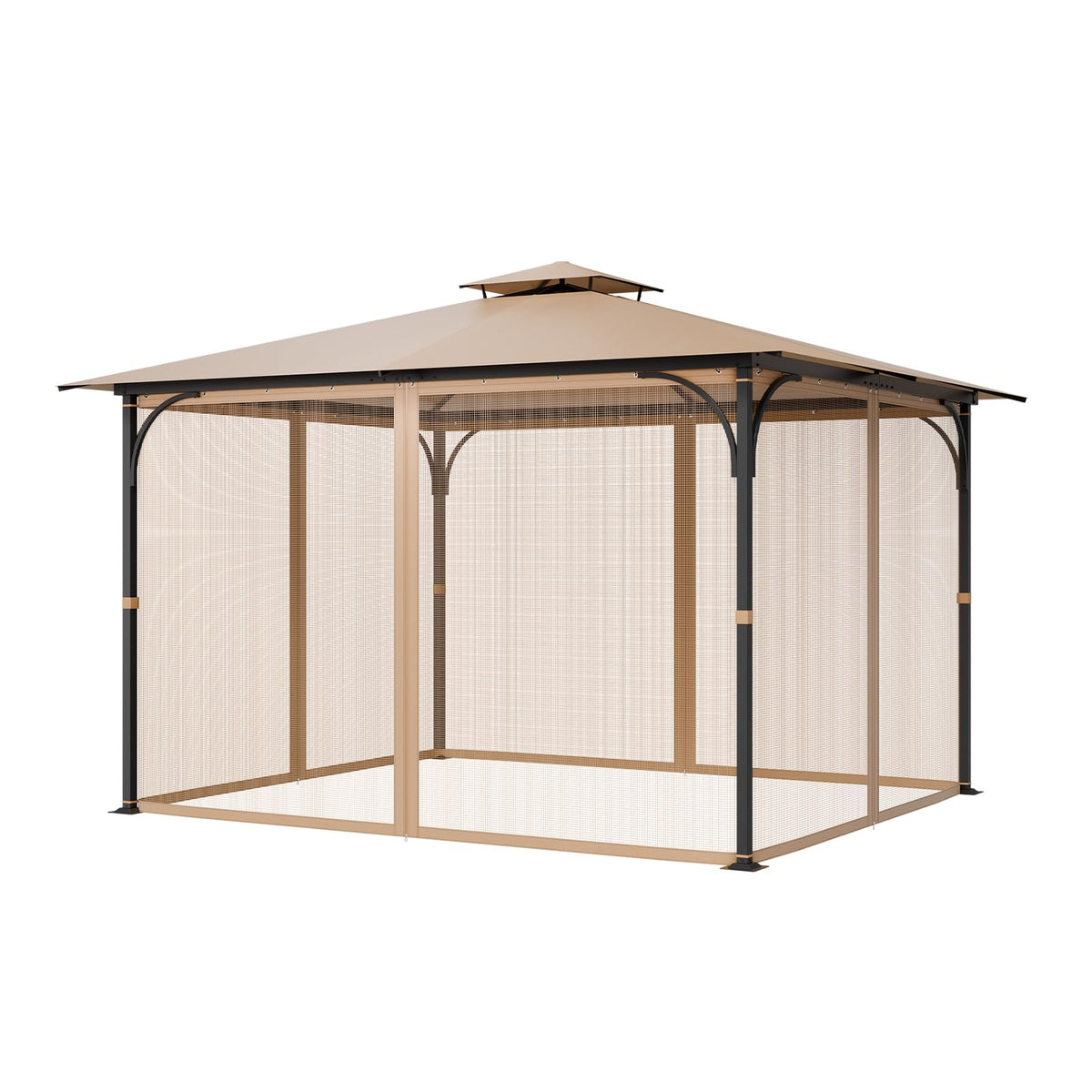 10 x 12 x 7 FT Gazebo Netting Replacement 4-Panel Sidewall Mesh Net F662