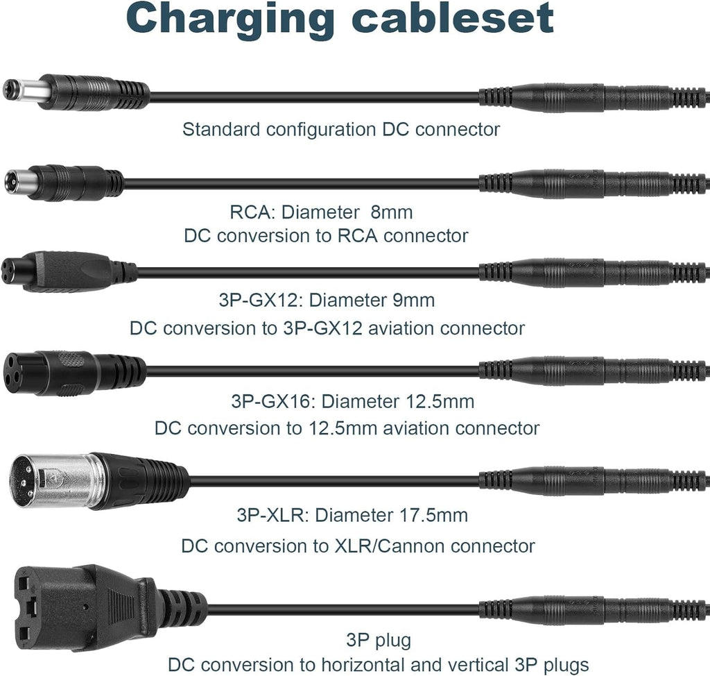 42V 2A Electric Scooter Charger with 7 Plugs P3129