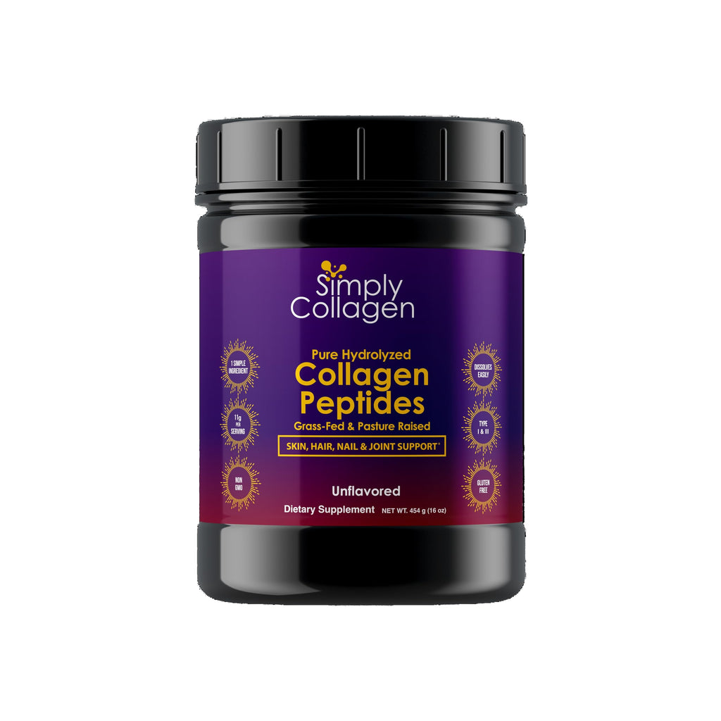 Hydrolyzed Collagen Peptides Powder Unflavored Type I & III 41 Servings Q897