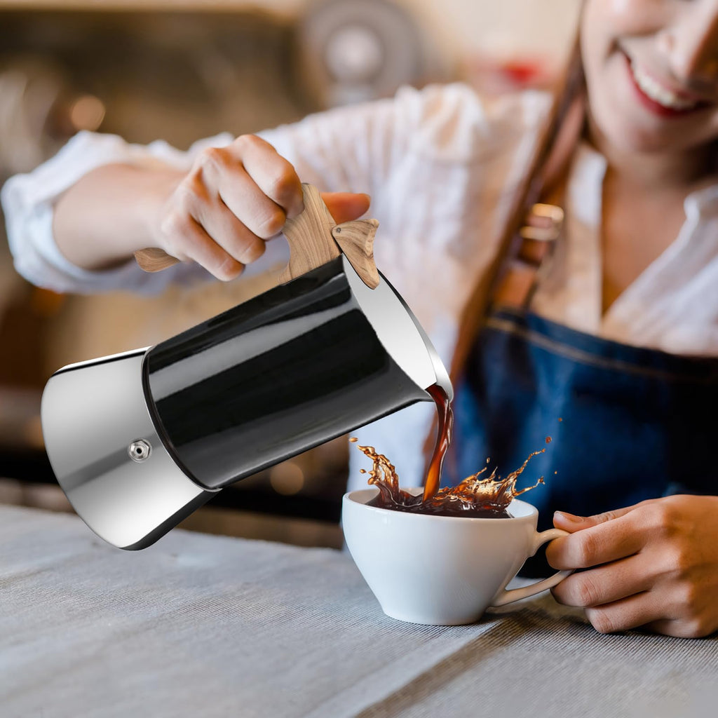 12 Cup 304 Stainless Steel Moka Pot V74984