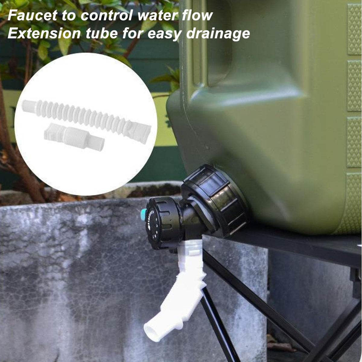 Portable 10L Green Water Storage Jug with Faucet V1394