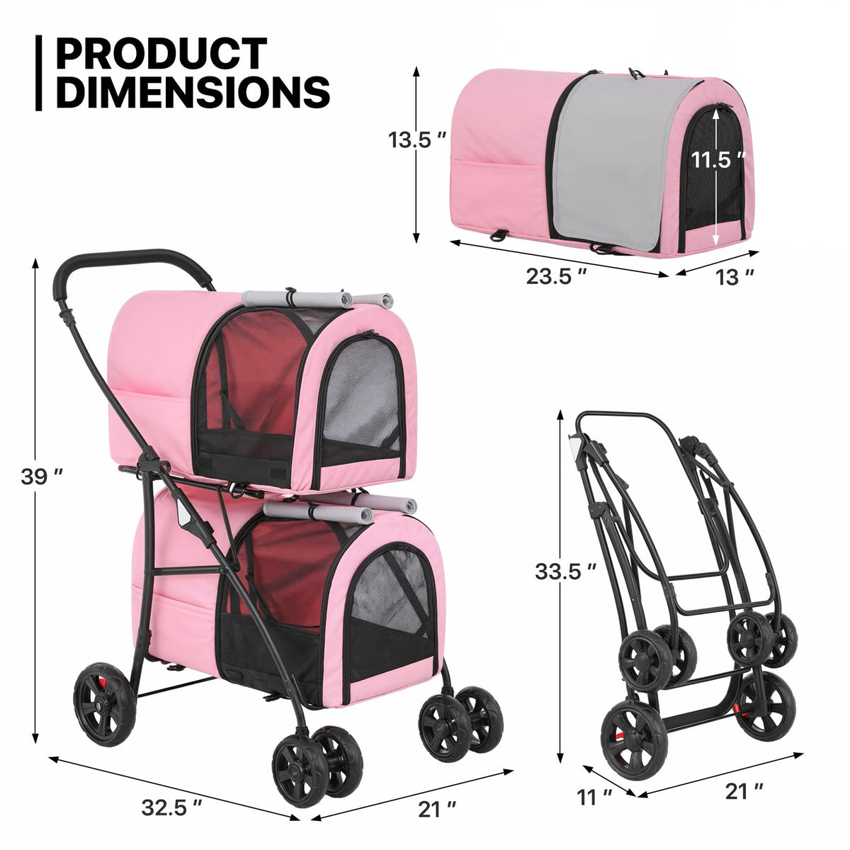 Double Dog Stroller R7665