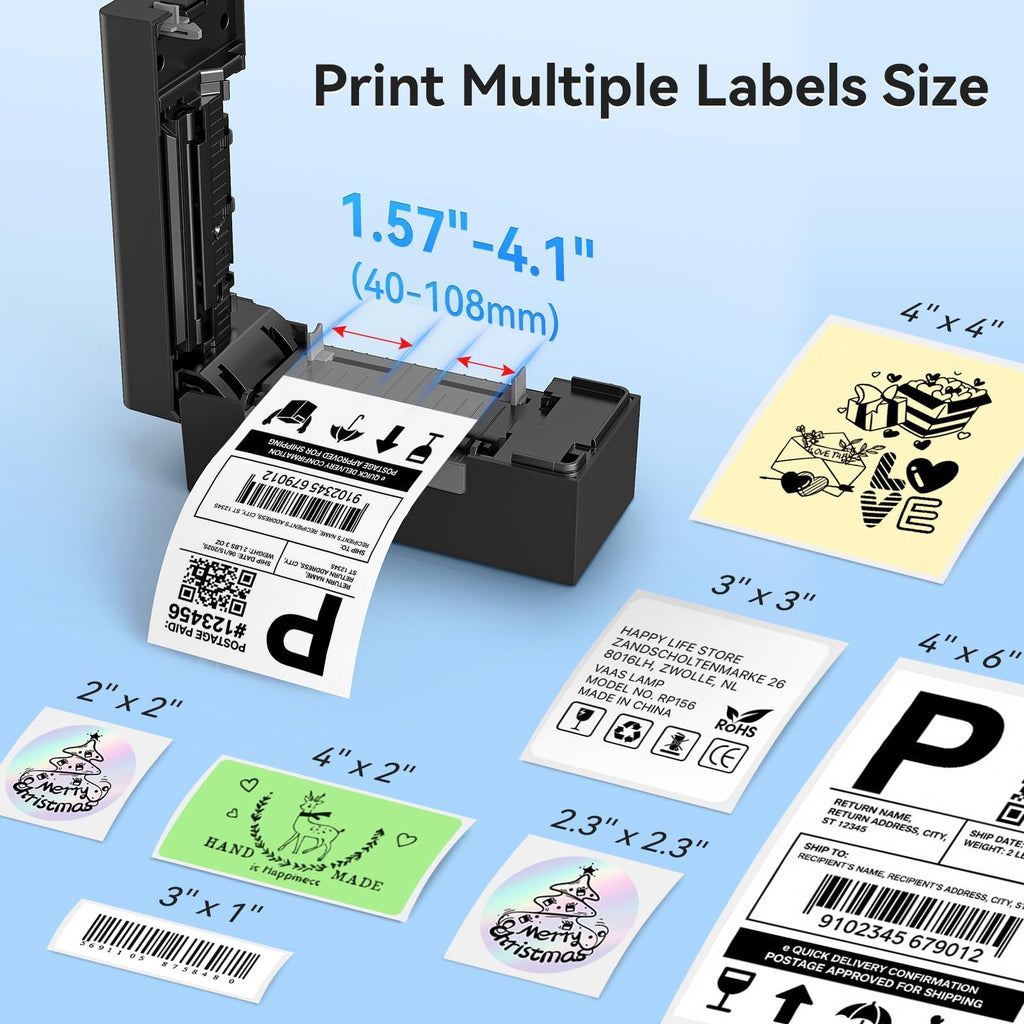 Bluetooth Thermal Shipping Label Printer, Wireless 4x6 T906995