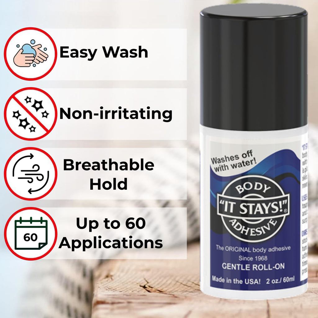 Roll-On Body Fixative Glue 2 oz 3 Bottle Value Pack P971