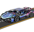 Blue 1:14 Scale Race Car Building Block Set O441