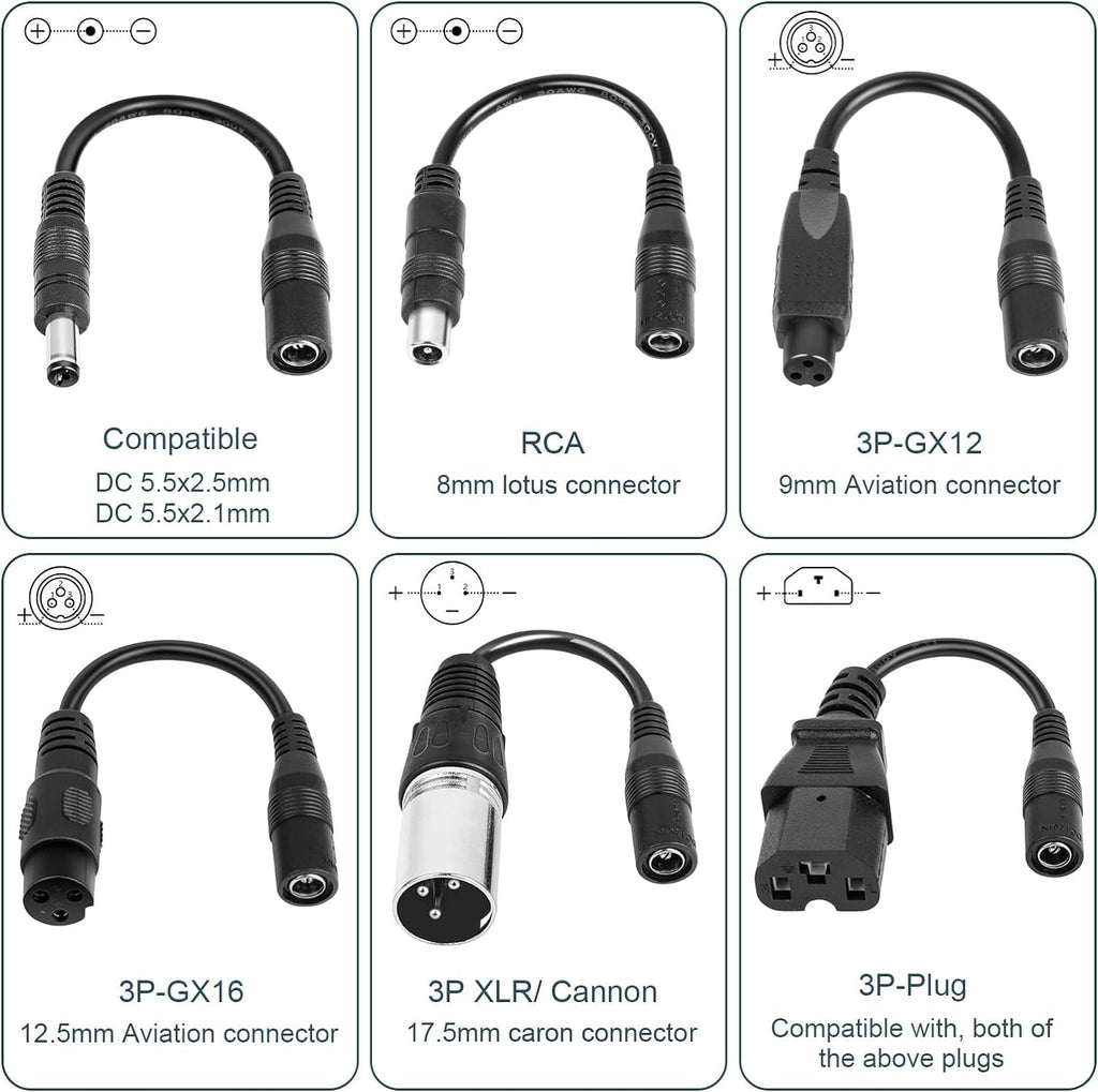 42V 2A Electric Scooter Charger with 7 Plugs P3129