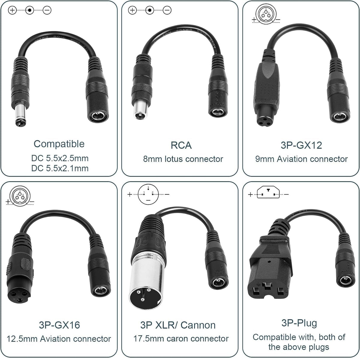 42V 2A Electric Scooter Charger with 7 Plugs P3129