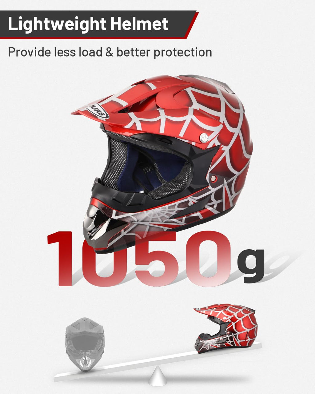 Youth DOT Approved Full Face Motocross Helmet X93844