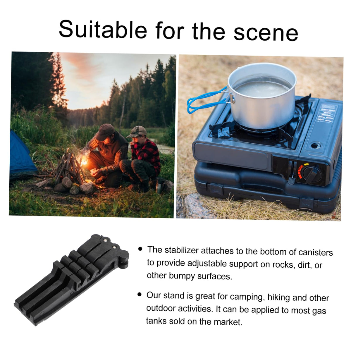Compact Folding Propane Camp Stove Canister Stand T247