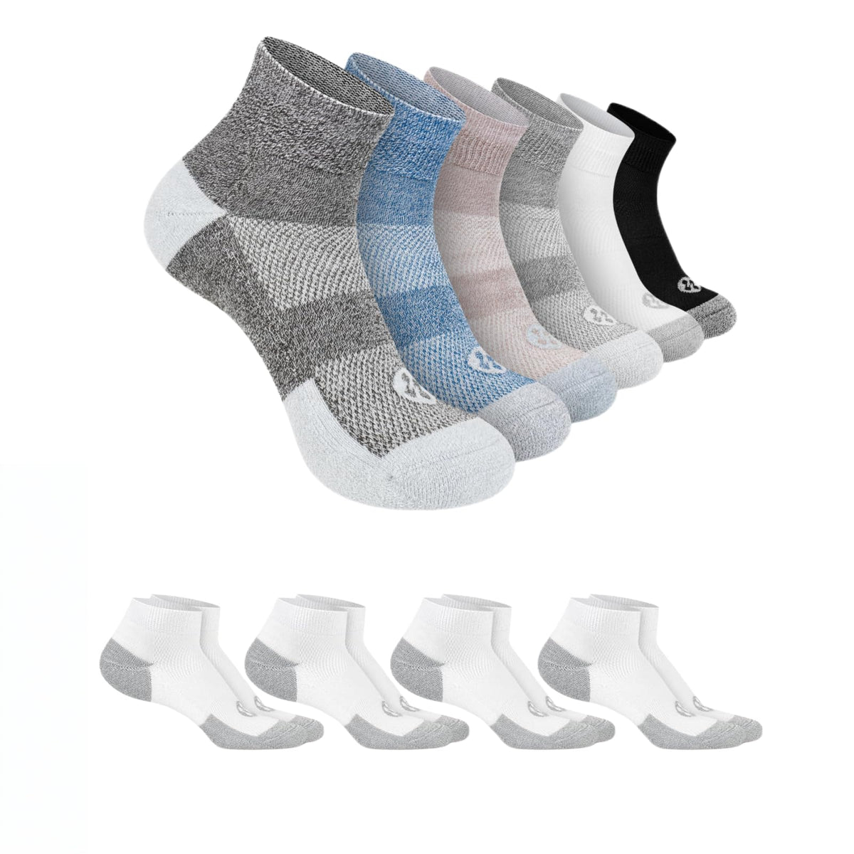 Diabetic Socks for Men, 10 Pairs Ankle & Low Cut Size 9-15 C8187