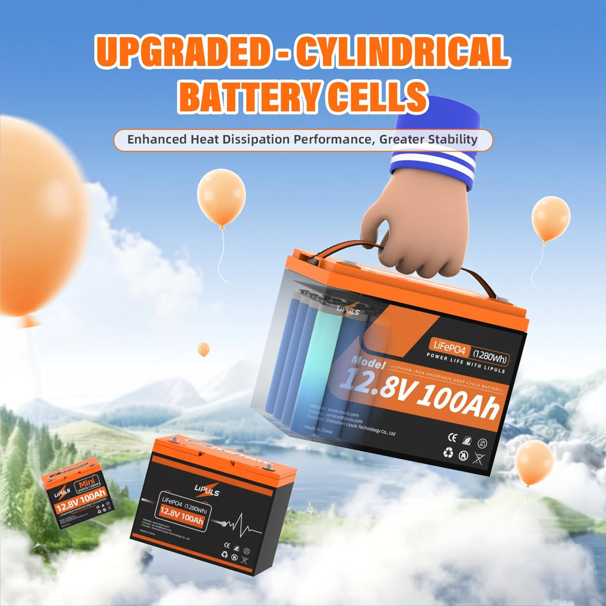 12.8V 100Ah LiFePO4 Deep Cycle Battery J892
