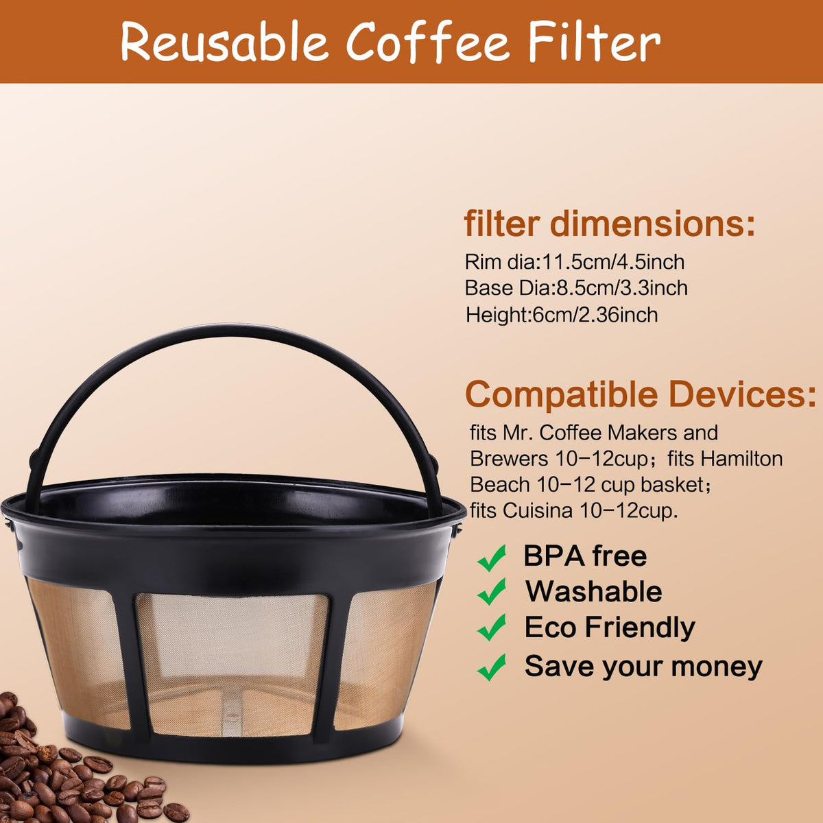 Reusable Coffee Filter 10-12 Cup C792139