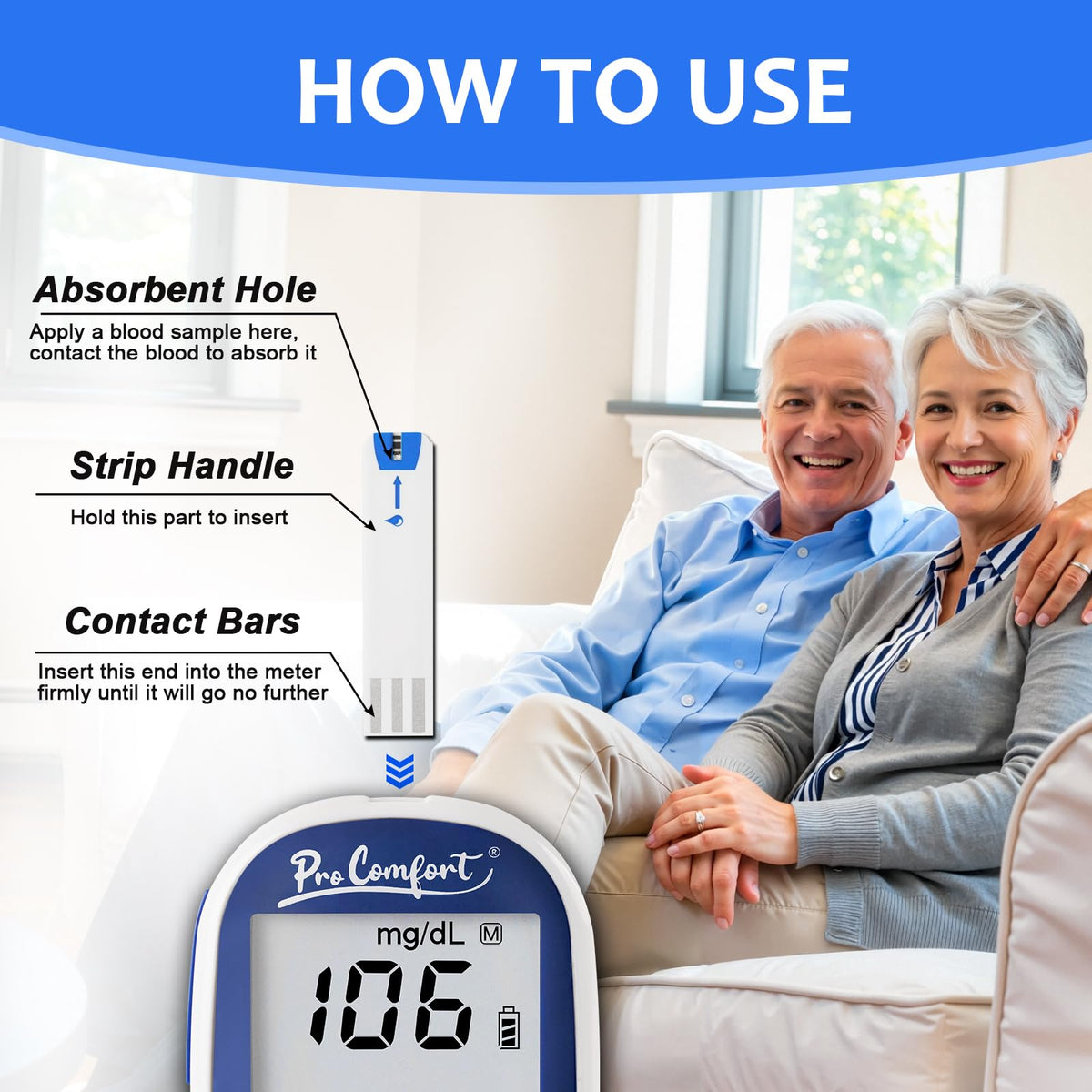 Glucose Test Strips 100 Count No Coding P9245