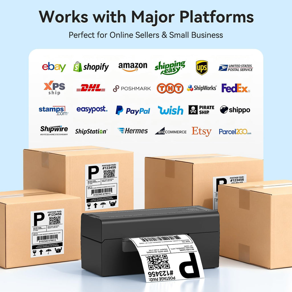 Bluetooth Thermal Shipping Label Printer, Wireless 4x6 T906995