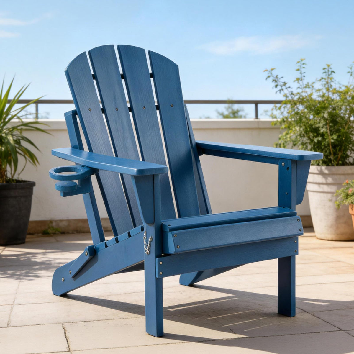 Folding Adirondack Chair with Cup Holders L223111