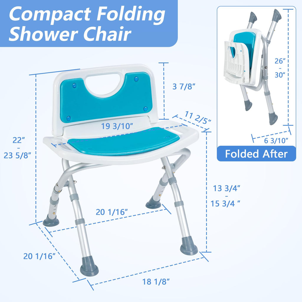 Folding Shower Chair with EVA Padded Seat F350833