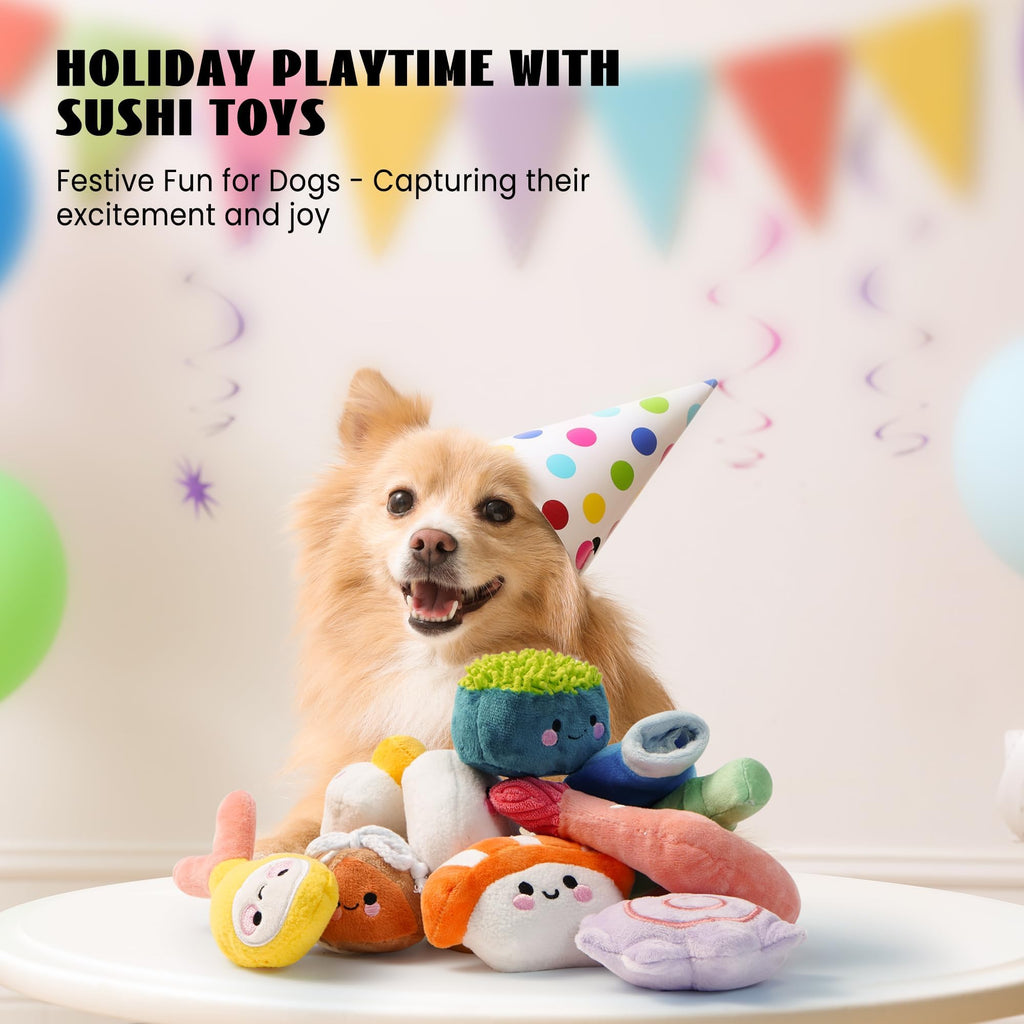 10 PC Squeaky Plush Dog Toys with Bag S67689