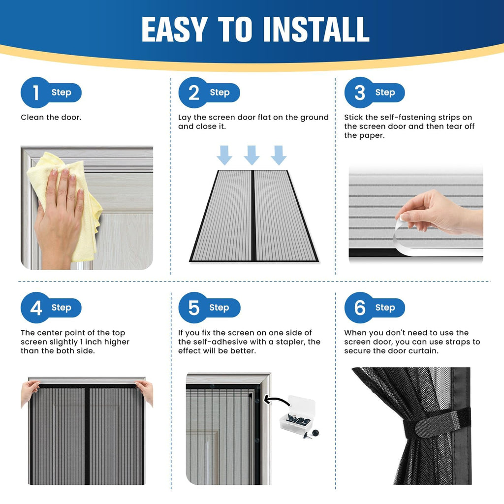Magnetic Screen Door 38"×83" Z352