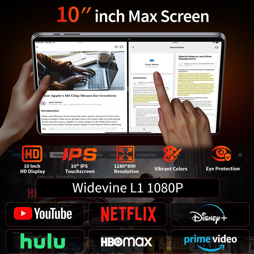 Black Android 16 Tablet with Keyboard G192363