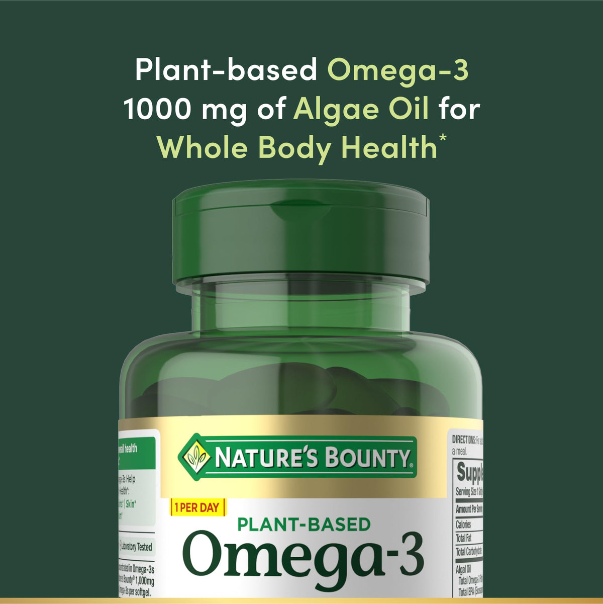Plant-Based Omega 3 Fatty Acid Supplement 30 Ct P97097