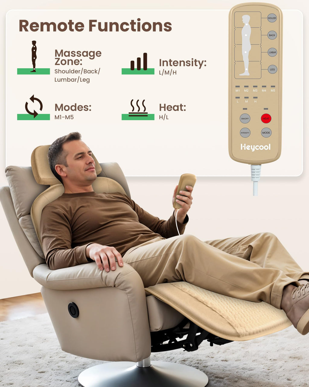 Foldable Full Body Massage Mat with Heat and Vibration M949