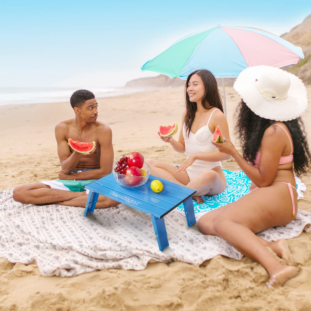 Ultralight Aluminum Mini Table, 66lbs/30kg Weight Capacity, Foldable Beach Table V50085