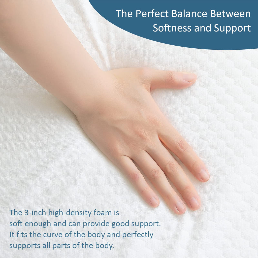 Memory Foam Tri-fold Mattress Topper, Twin Size C51388