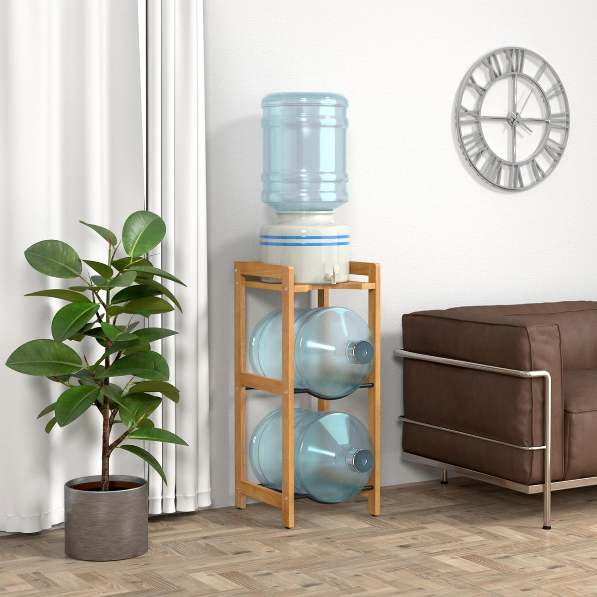 5 Gallon Water Jug Holder with Top Shelves N605