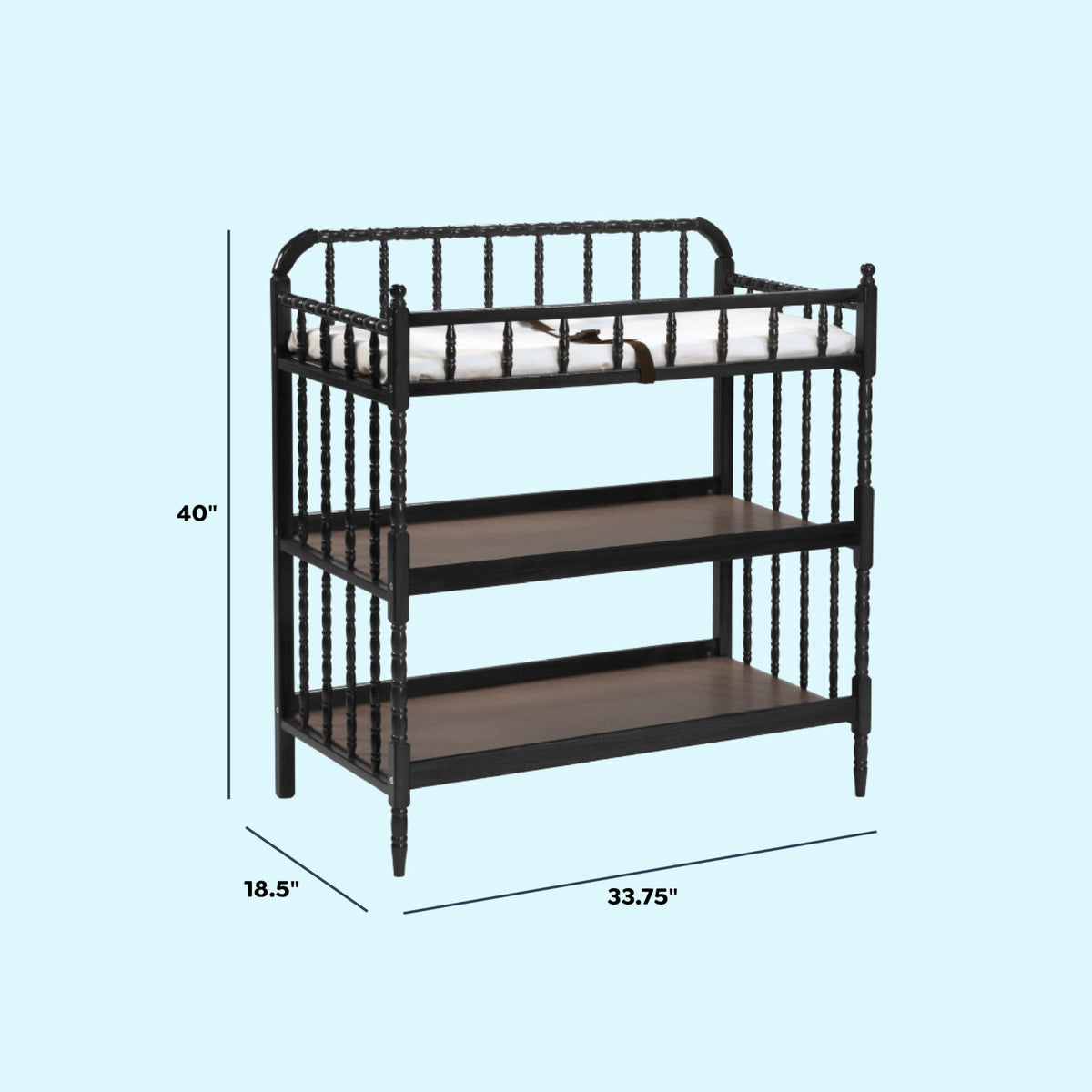 Changing Table with Pad in Ebony B2892