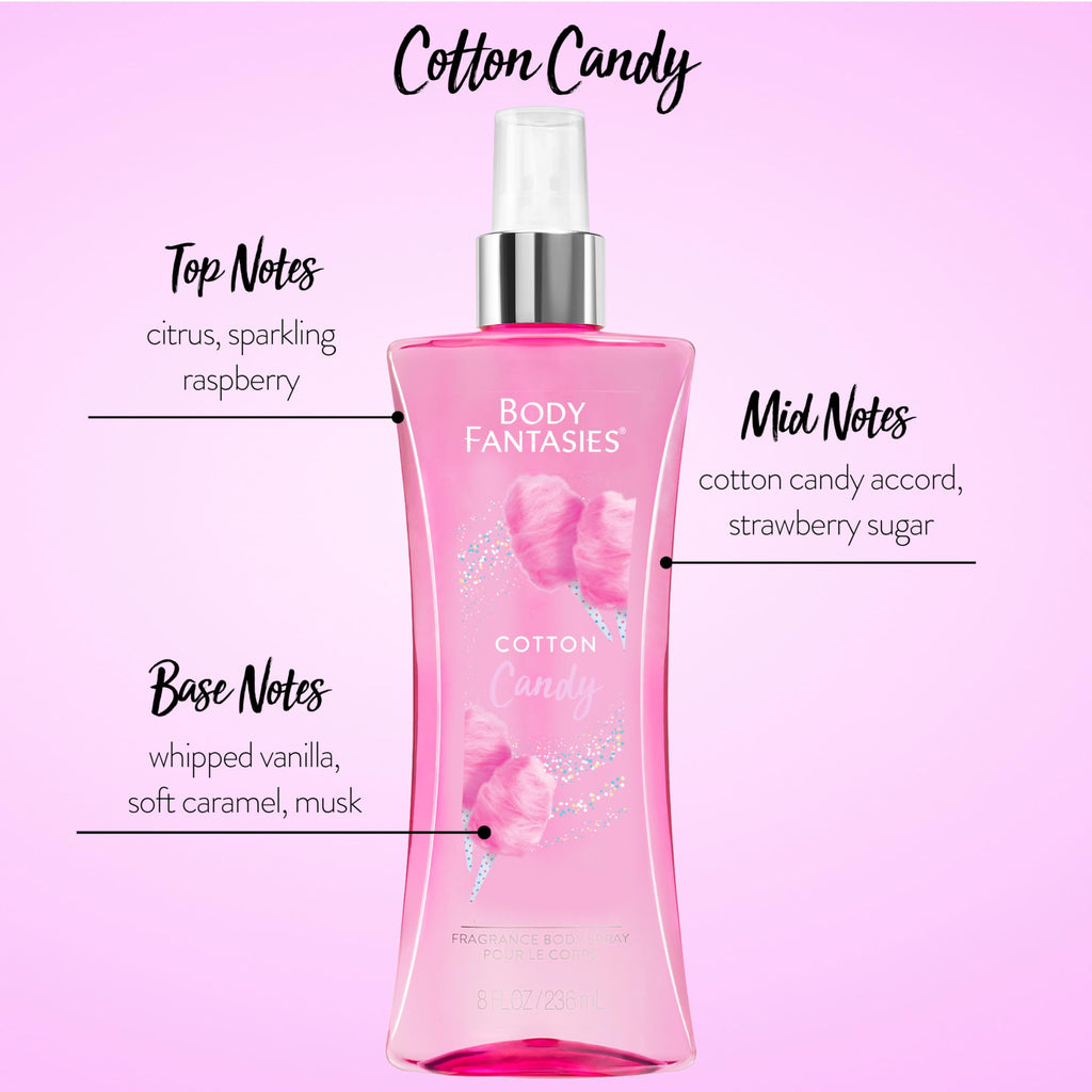 Cotton Candy Pink Vanilla Body Spray 8 Fluid Ounce 2-Pack F53802