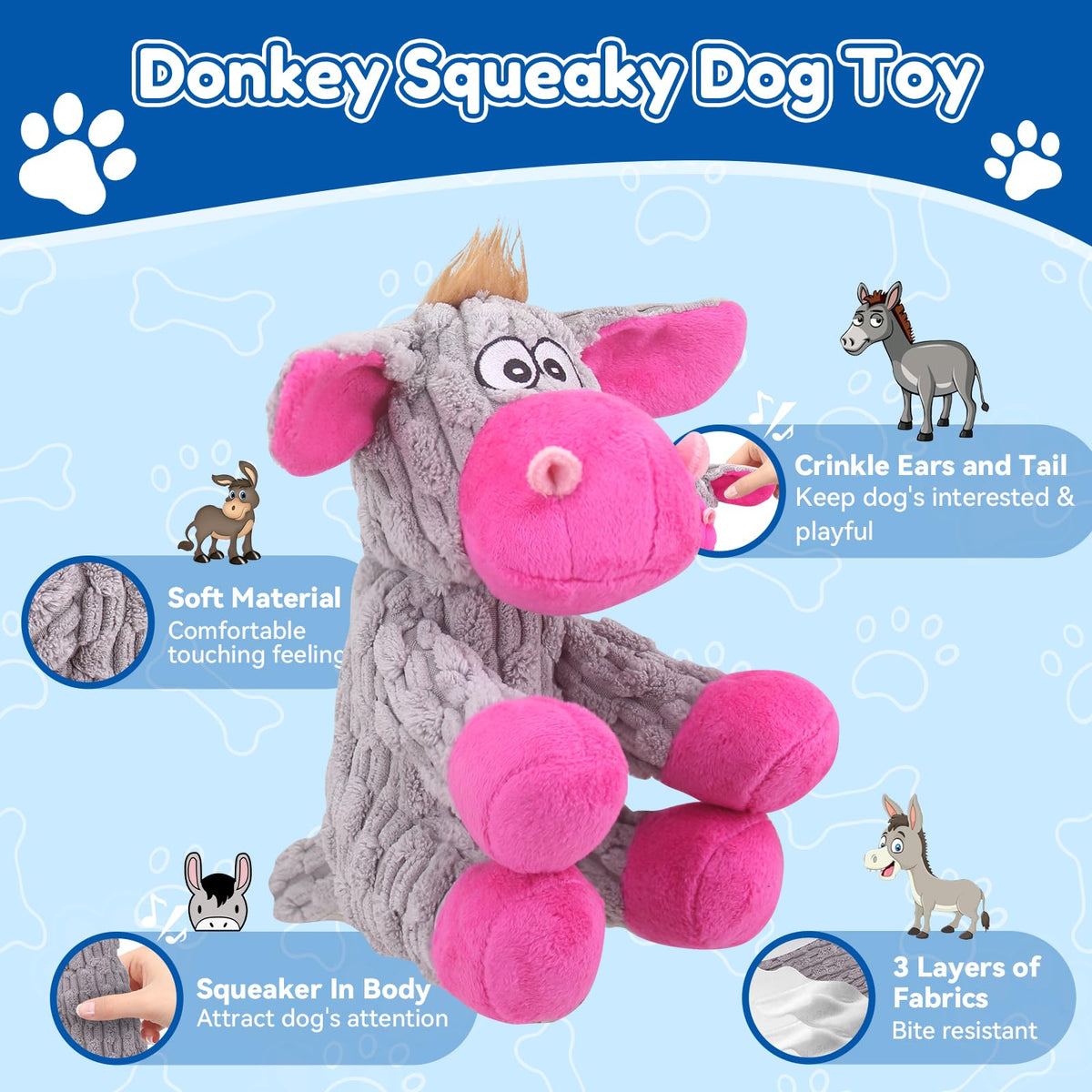Plush Squeaky Stuffed Animal Chew Toys Z537