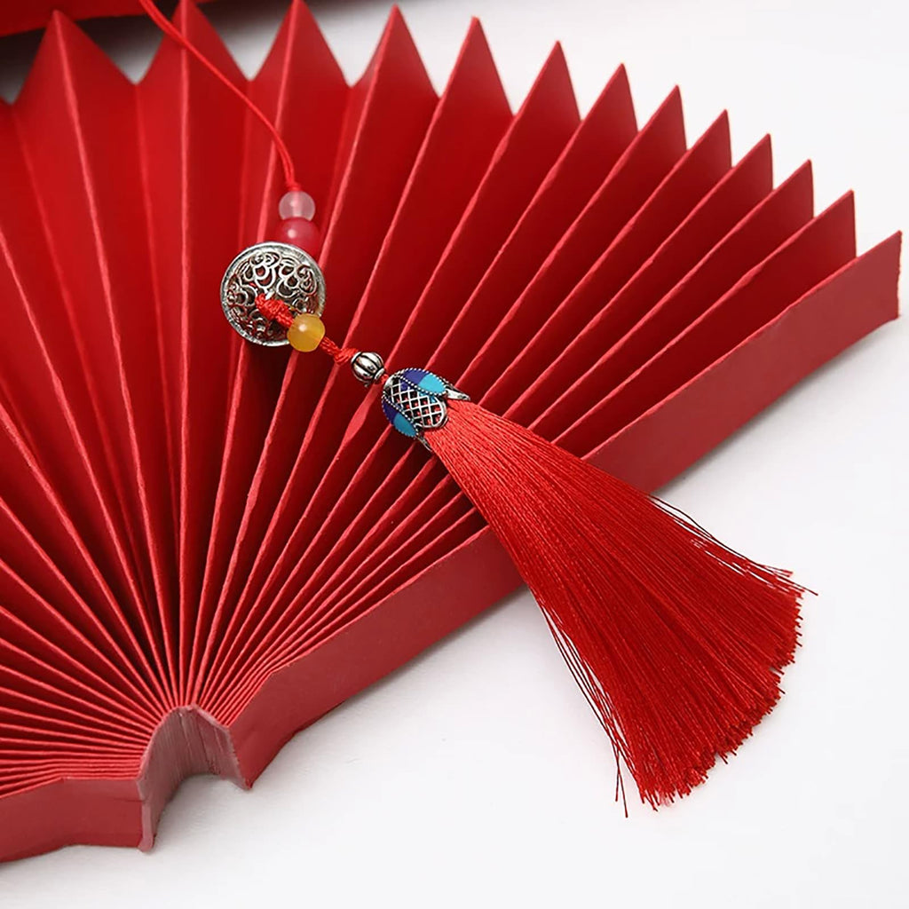 Folding Paper Fan Burnt Orange 39" E4051
