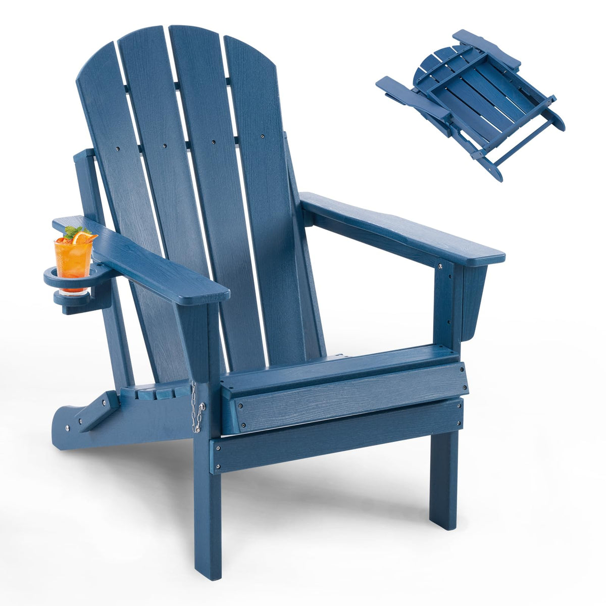 Folding Adirondack Chair with Cup Holders L223111