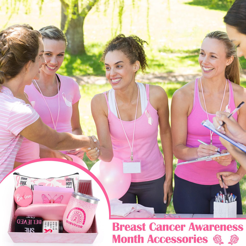 8 Pcs Breast Cancer Basket U16368